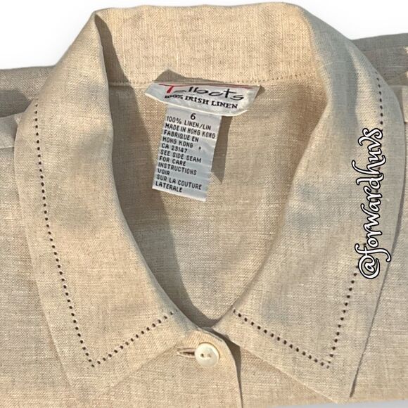 Talbots 100% Irish Linen Shirt Size 6 - Picture 12 of 13